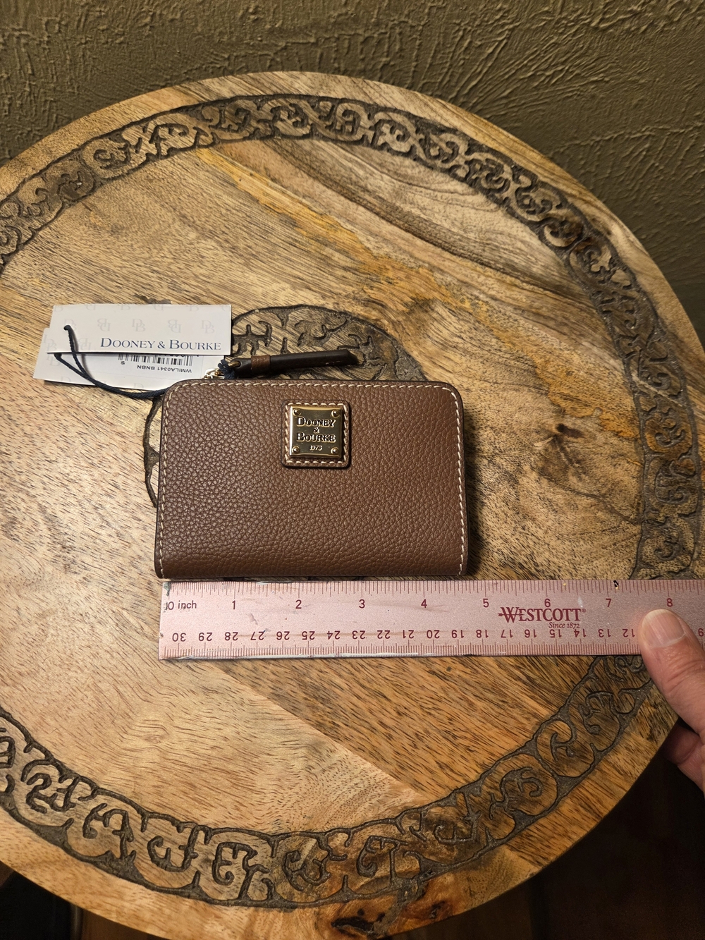 Dooney & Bourke Brown Pebble Zip Wallet NWT - Picture 8 of 8